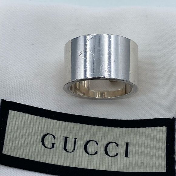 Authentic Gucci Sterling Silver “G” Ring – Size 7.5 - Picture 6 of 8